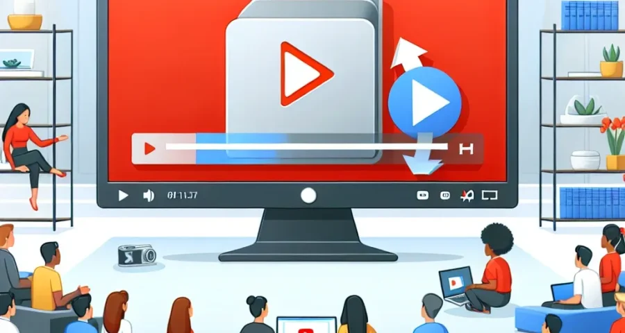 "User downloading YouTube videos on a laptop using a video downloader tool, illustrating the process described in 'The Ultimate Guide to YouTube Video Downloaders: How to Save Your Favorite Content'"