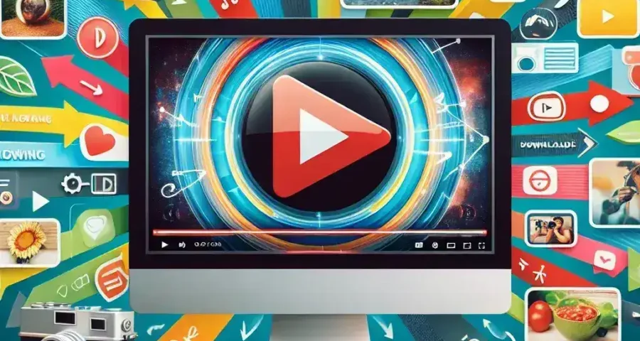 "User downloading YouTube videos on a laptop using a video downloader tool, illustrating the process described in 'The Ultimate Guide to YouTube Video Downloaders: How to Save Your Favorite Content'"