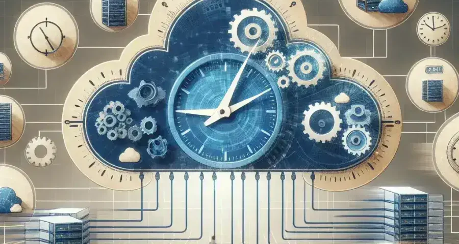 "Illustration of workload-aware scheduling concept in cloud computing, showcasing optimized resource allocation and efficiency improvements in cloud infrastructure."