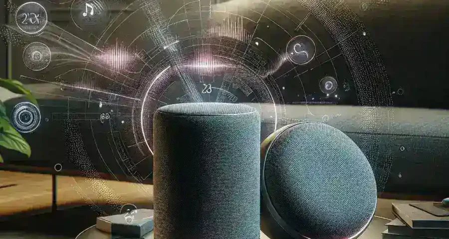 "Google Nest Audio 2 speaker showcasing stereo pairing support features in a modern living room setting, highlighting sleek design and advanced audio technology for enhanced listening experience."