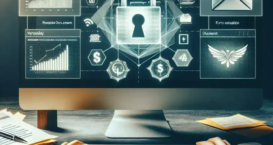"Secure document submission interface on tax preparation site, showcasing verifiable links for safe document requests and compliance in tax filing."